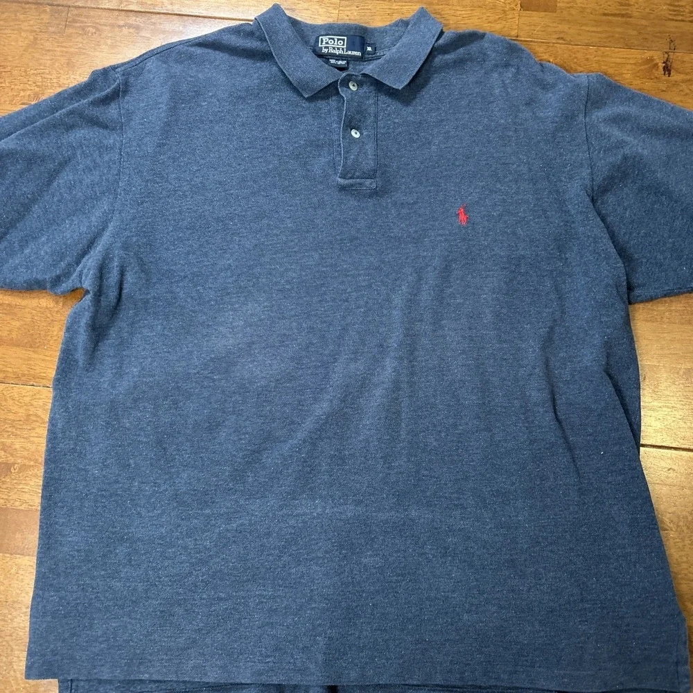 Polo By Ralph Lauren Polo Shirt Men's Size XL Gray Red Horse